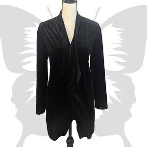 🎉Host Pick!🎉 Black Velvet Drape Cardigan